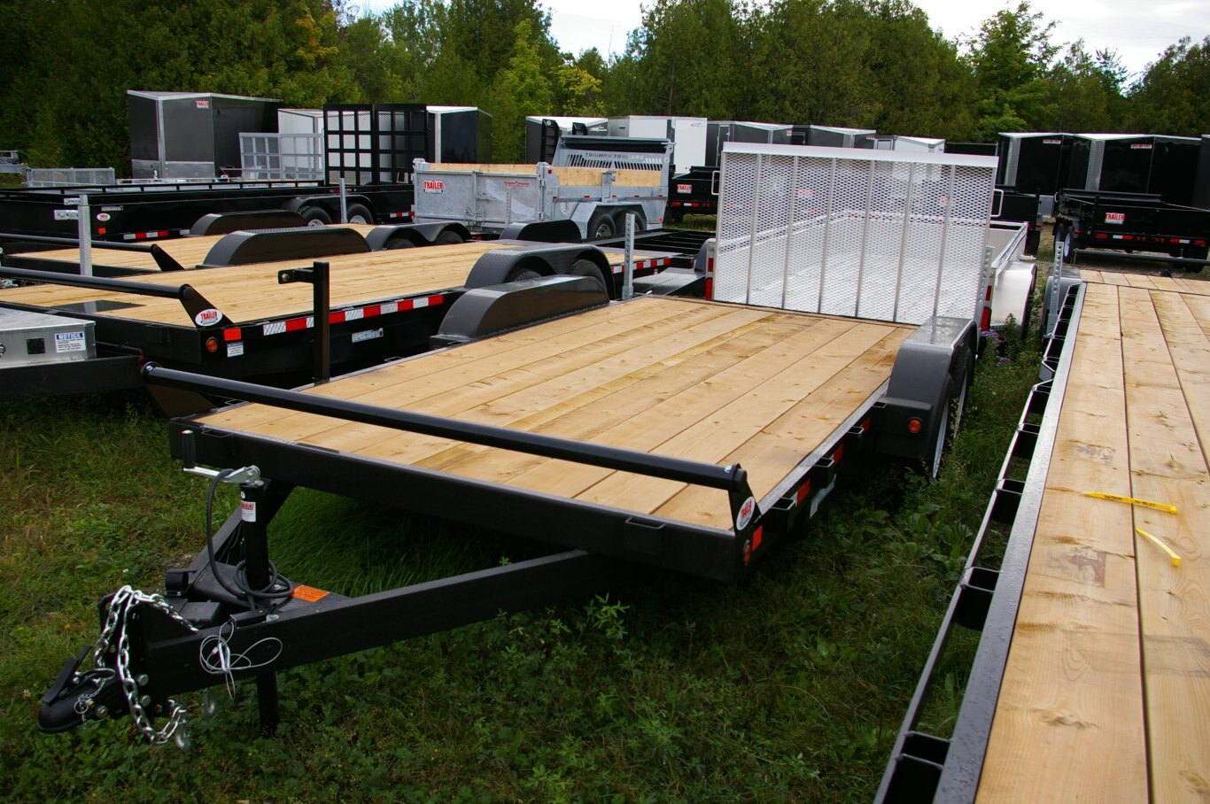 2025 7X16 EQUIPMENT TRAILER, TANDEM AXLE, STEEL, BLACK, 7600GVWR 