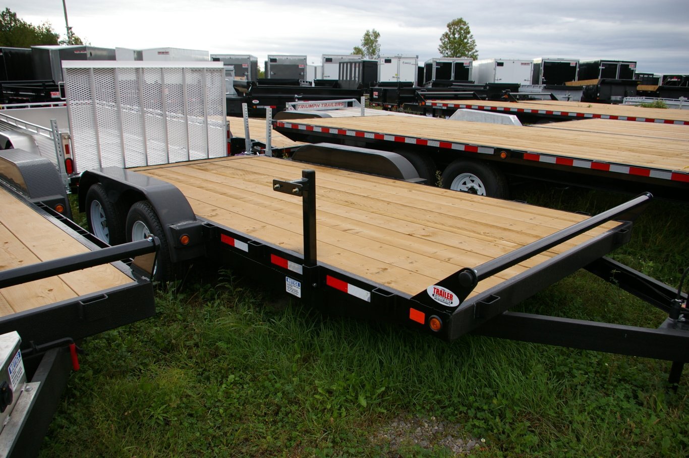 2025 7X16 EQUIPMENT TRAILER, TANDEM AXLE, STEEL, BLACK, 7600GVWR 