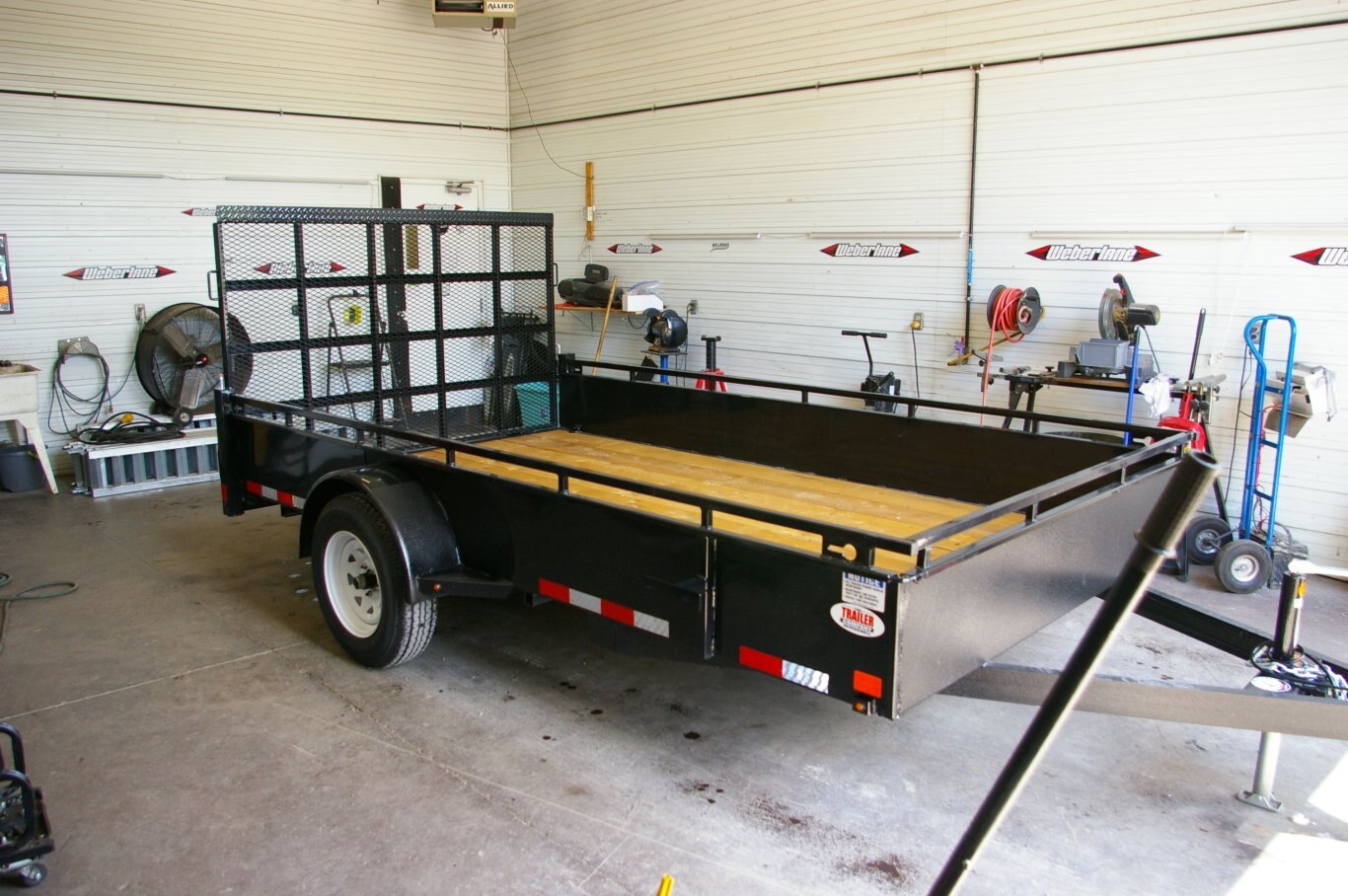 2025 7X12 UTILITY TRAILER, SINGLE AXLE, STEEL, BLACK, 1466GVWR 