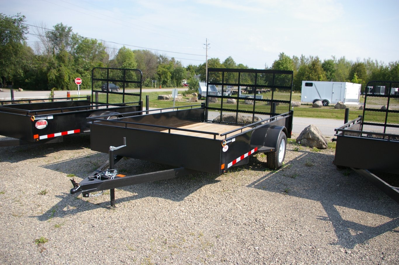 2025 7X12 UTILITY TRAILER, SINGLE AXLE, STEEL, BLACK, 1466GVWR