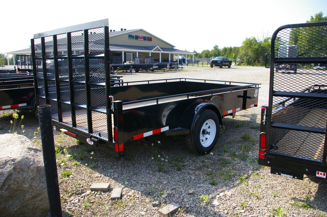 2025 7X12 UTILITY TRAILER, SINGLE AXLE, STEEL, BLACK, 1466GVWR 