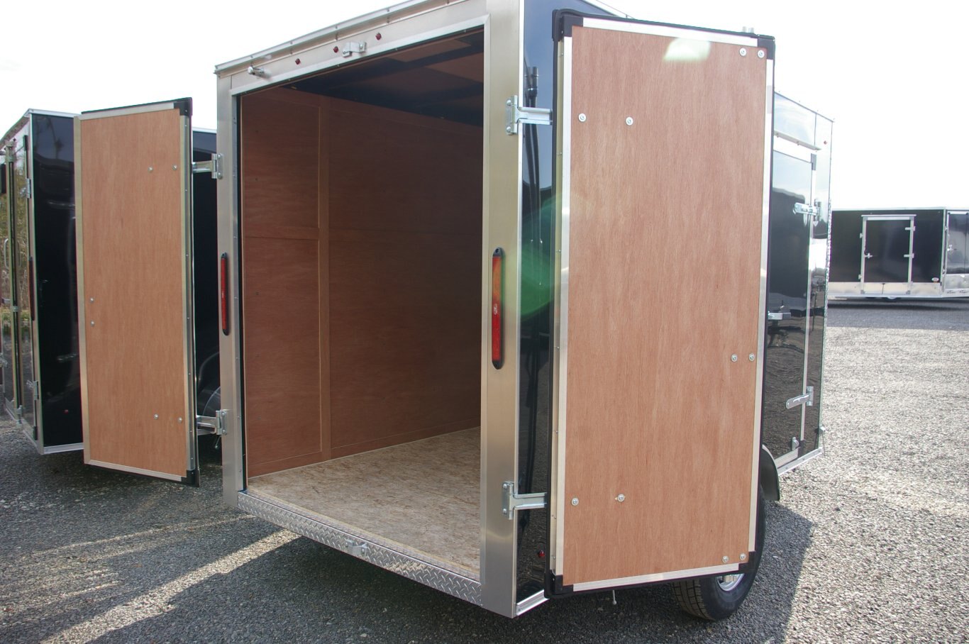 2025 6X12 CARGO TRAILER, SINGLE AXLE, BARN DOORS, 78, BARN DOORS, STEEL, BLACK, 3000GVWR 