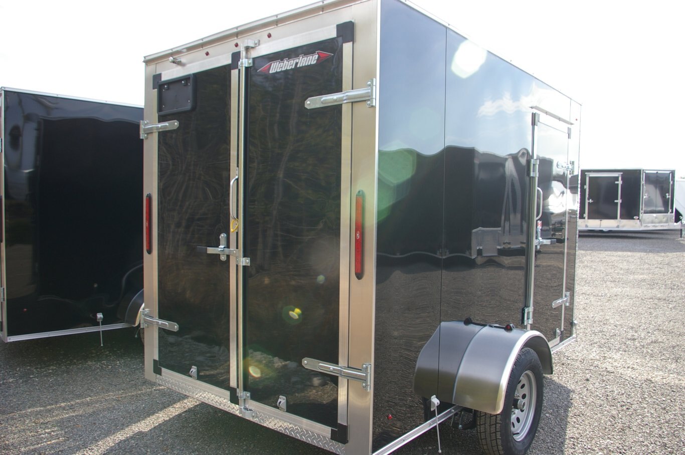 2025 6X12 CARGO TRAILER, SINGLE AXLE, BARN DOORS, 78, BARN DOORS, STEEL, BLACK, 3000GVWR 