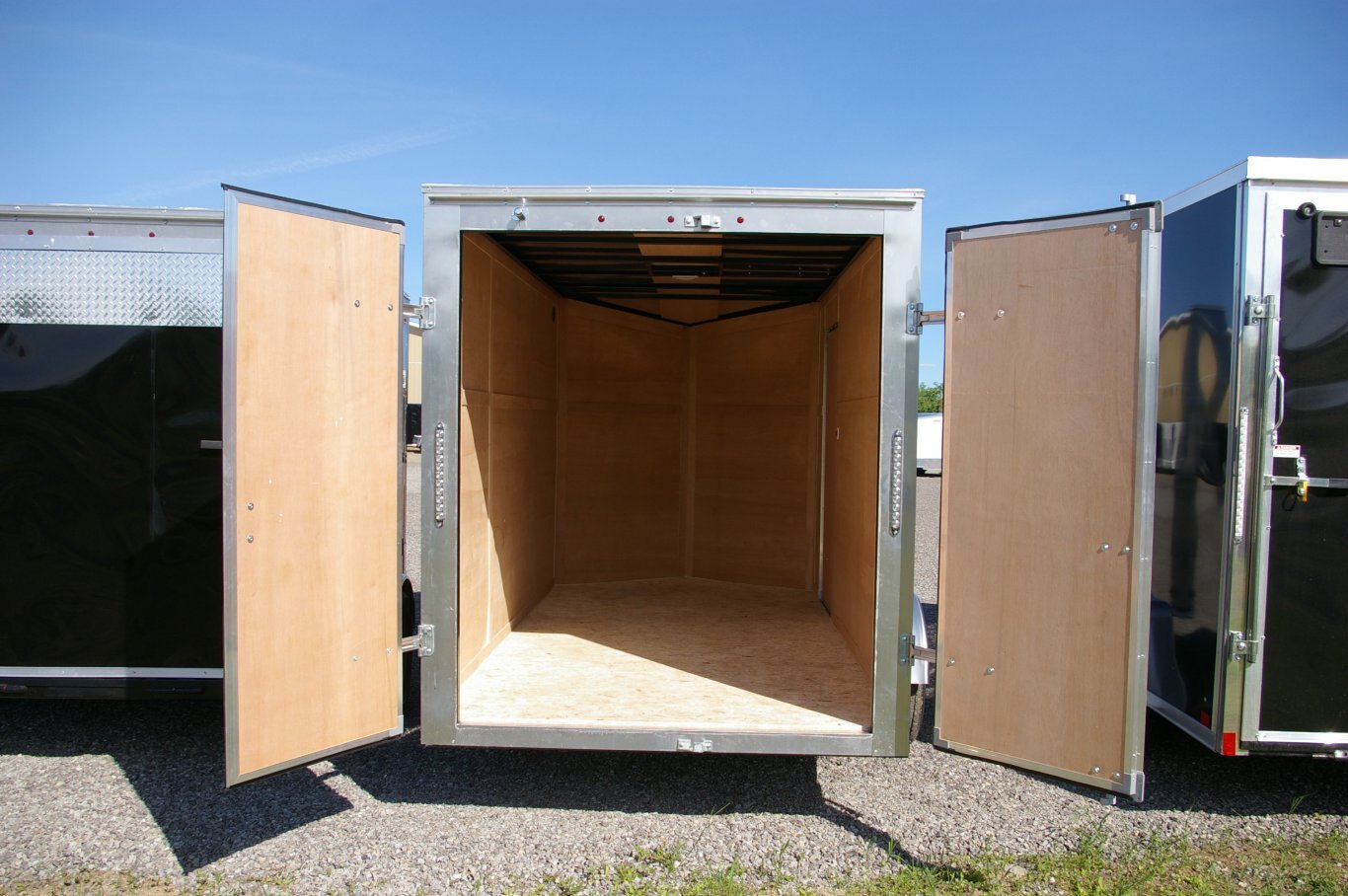 2025 6X12 CARGO TRAILER, SINGLE AXLE, BARN DOORS, 78, BARN DOORS, STEEL, CHARCOAL GREY, 3000GVWR 