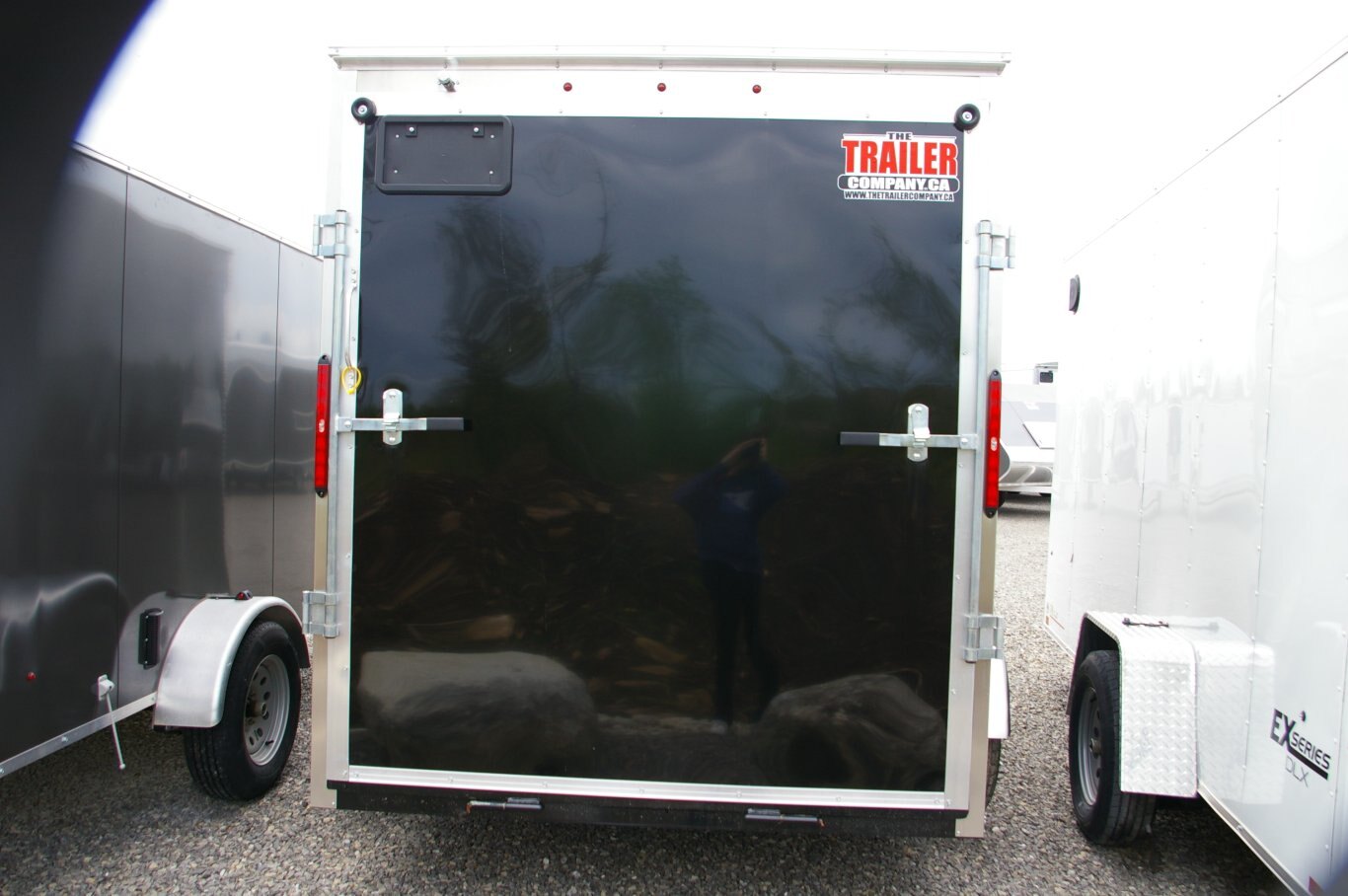 2025 6X12 CARGO TRAILER, SINGLE AXLE, REAR RAMP, 78, REAR RAMP, STEEL, BLACK, 2990GVWR 