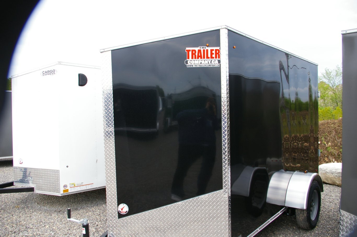 2025 6X12 CARGO TRAILER, SINGLE AXLE, REAR RAMP, 78, REAR RAMP, STEEL, BLACK, 2990GVWR