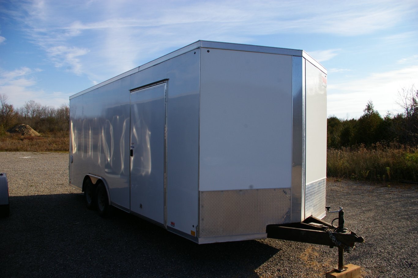 2023 USED 8X20 CARGO TRAILER, TANDEM AXLE, 4, WHITE, 9990GVWR 