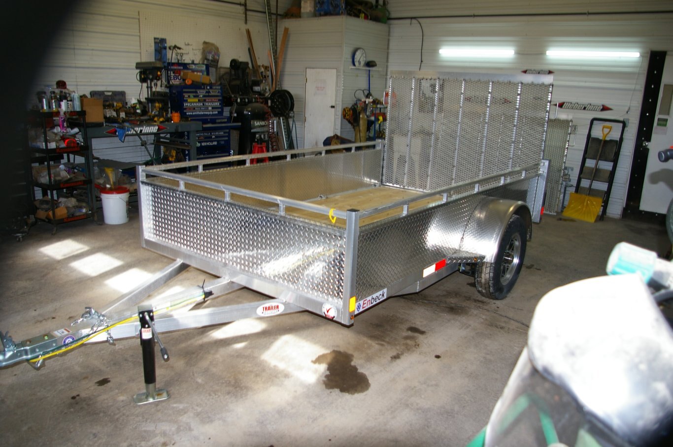 2025 6X10 UTILITY TRAILER, SINGLE AXLE, ALUMINUM, ALUMINUM, SILVER, 2996GVWR 