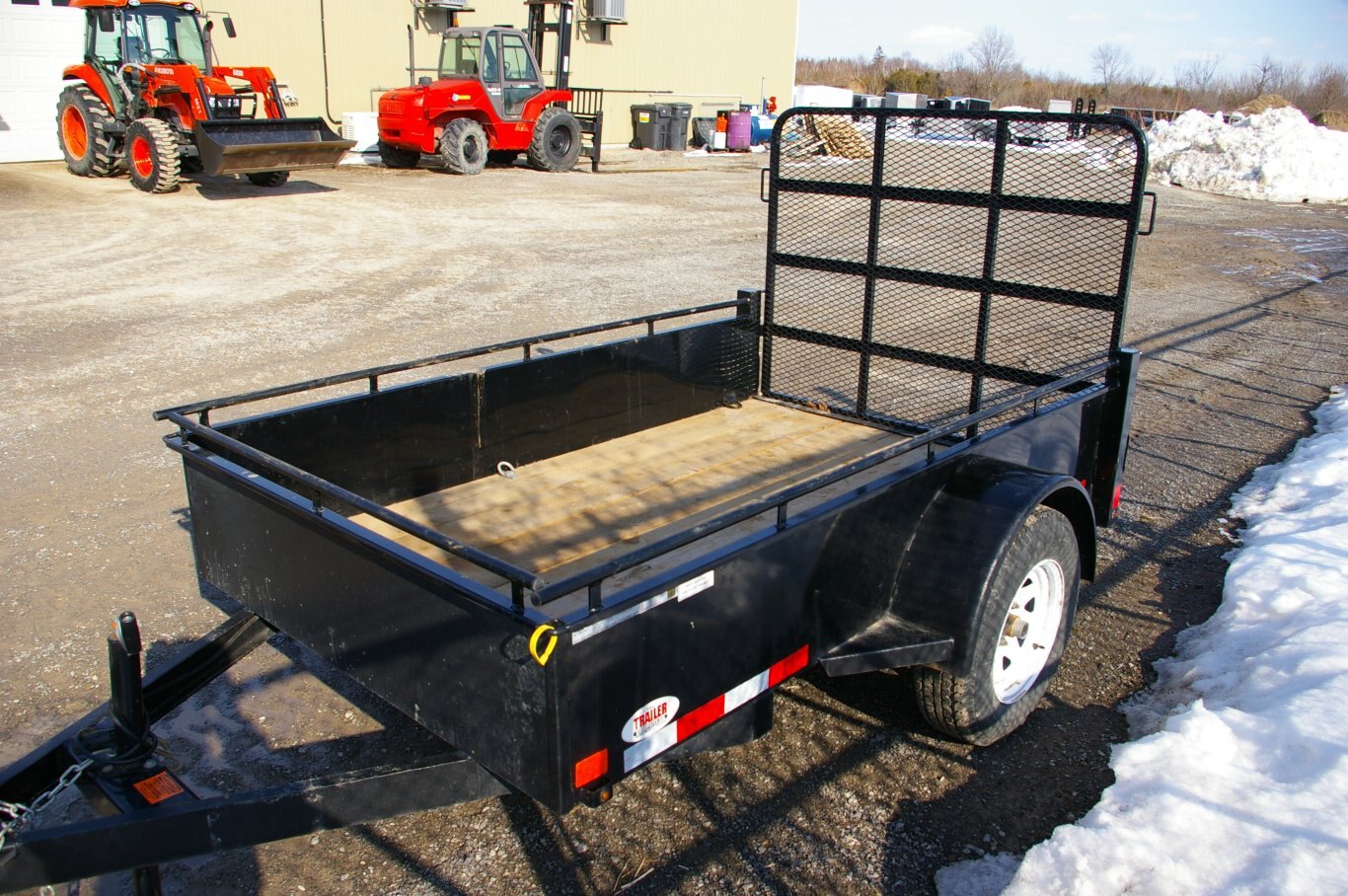 2025 5X8 UTILITY TRAILER, SINGLE AXLE, STEEL, BLACK, 2990GVWR 