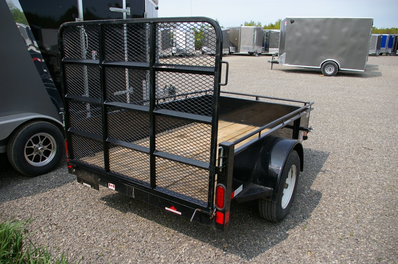 2025 5X8 UTILITY TRAILER, SINGLE AXLE, STEEL, BLACK, 2990GVWR 