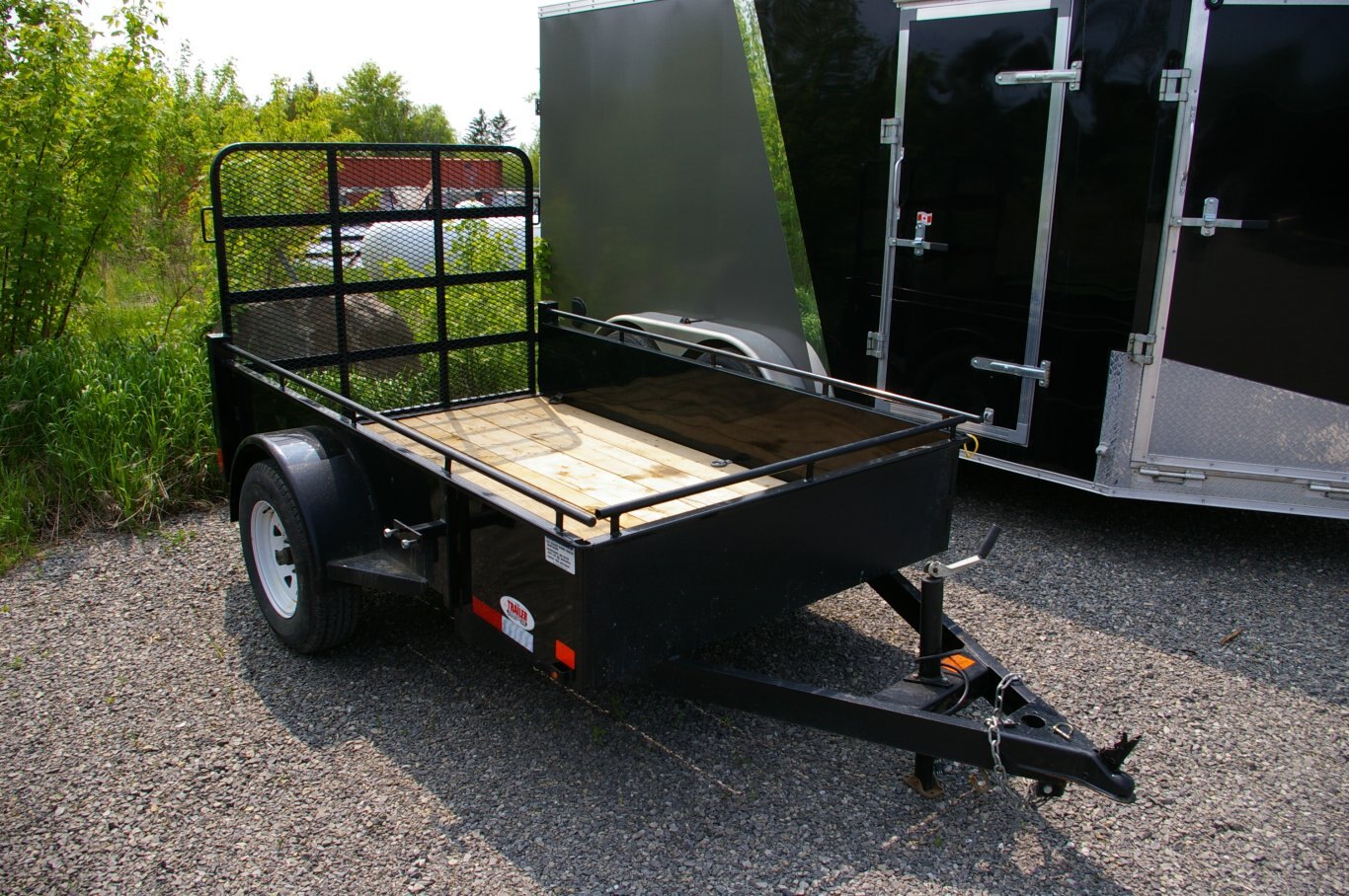 2025 5X8 UTILITY TRAILER, SINGLE AXLE, STEEL, BLACK, 2990GVWR 