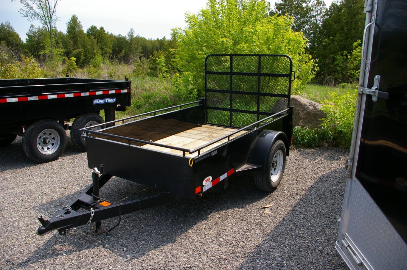 2025 5X8 UTILITY TRAILER, SINGLE AXLE, STEEL, BLACK, 2990GVWR 