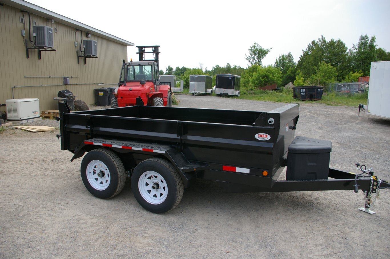 2025 6X10 DUMP TRAILER, TANDEM AXLE, STEEL, BLACK, 7100GVWR 