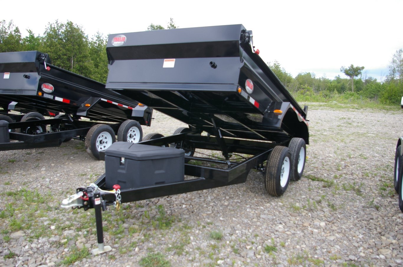 2025 6X10 DUMP TRAILER, TANDEM AXLE, STEEL, BLACK, 7100GVWR 