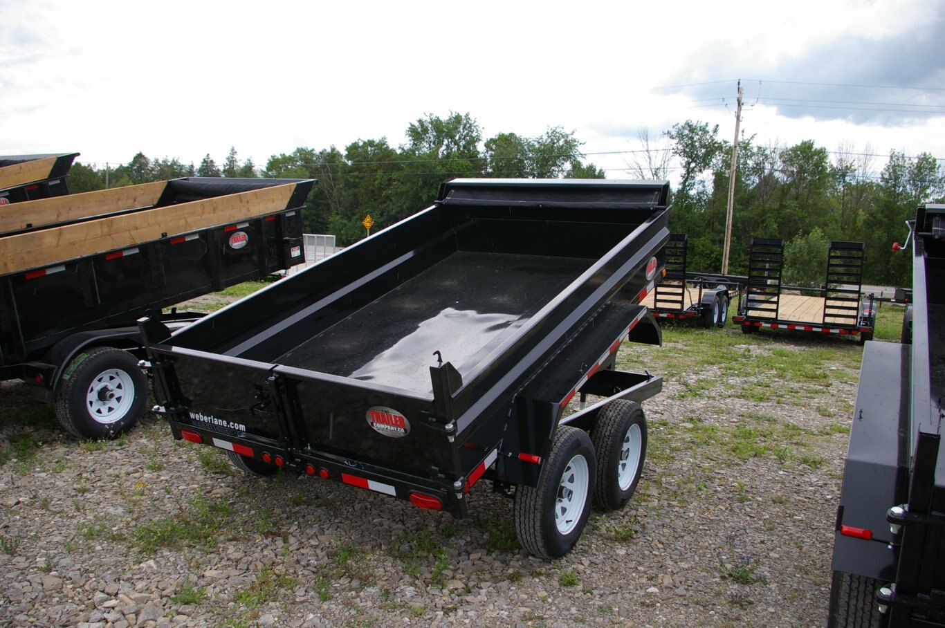 2025 6X10 DUMP TRAILER, TANDEM AXLE, STEEL, BLACK, 7100GVWR 