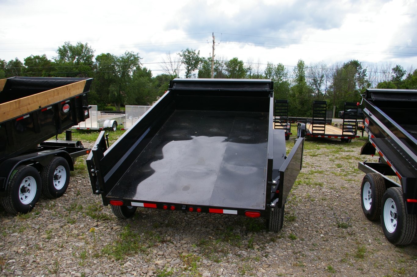 2025 6X10 DUMP TRAILER, TANDEM AXLE, STEEL, BLACK, 7020GVWR 