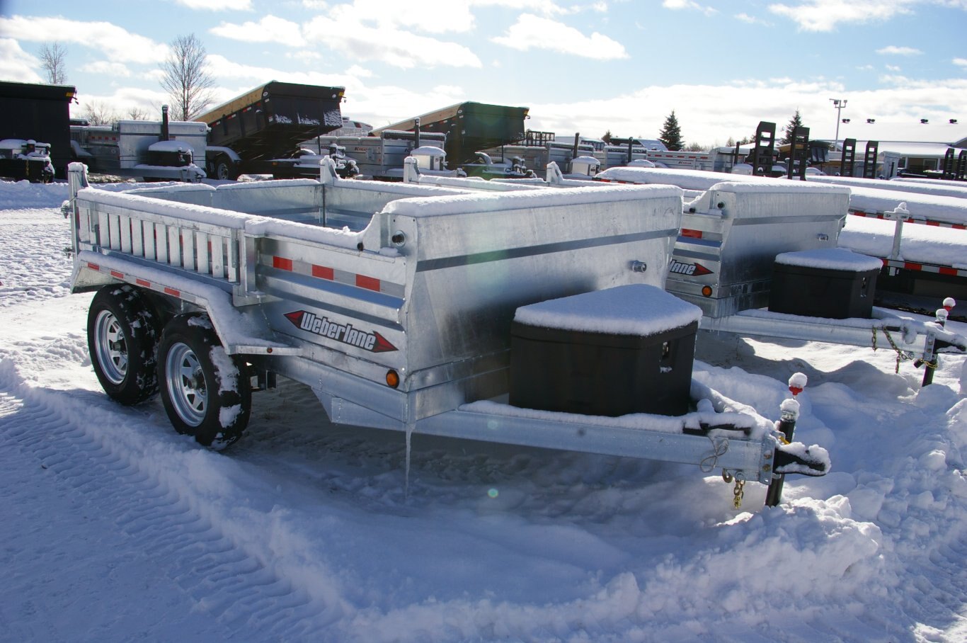 2025 6X10 DUMP TRAILER, TANDEM AXLE, GALVANIZED, GALVANIZED, 7020GVWR 