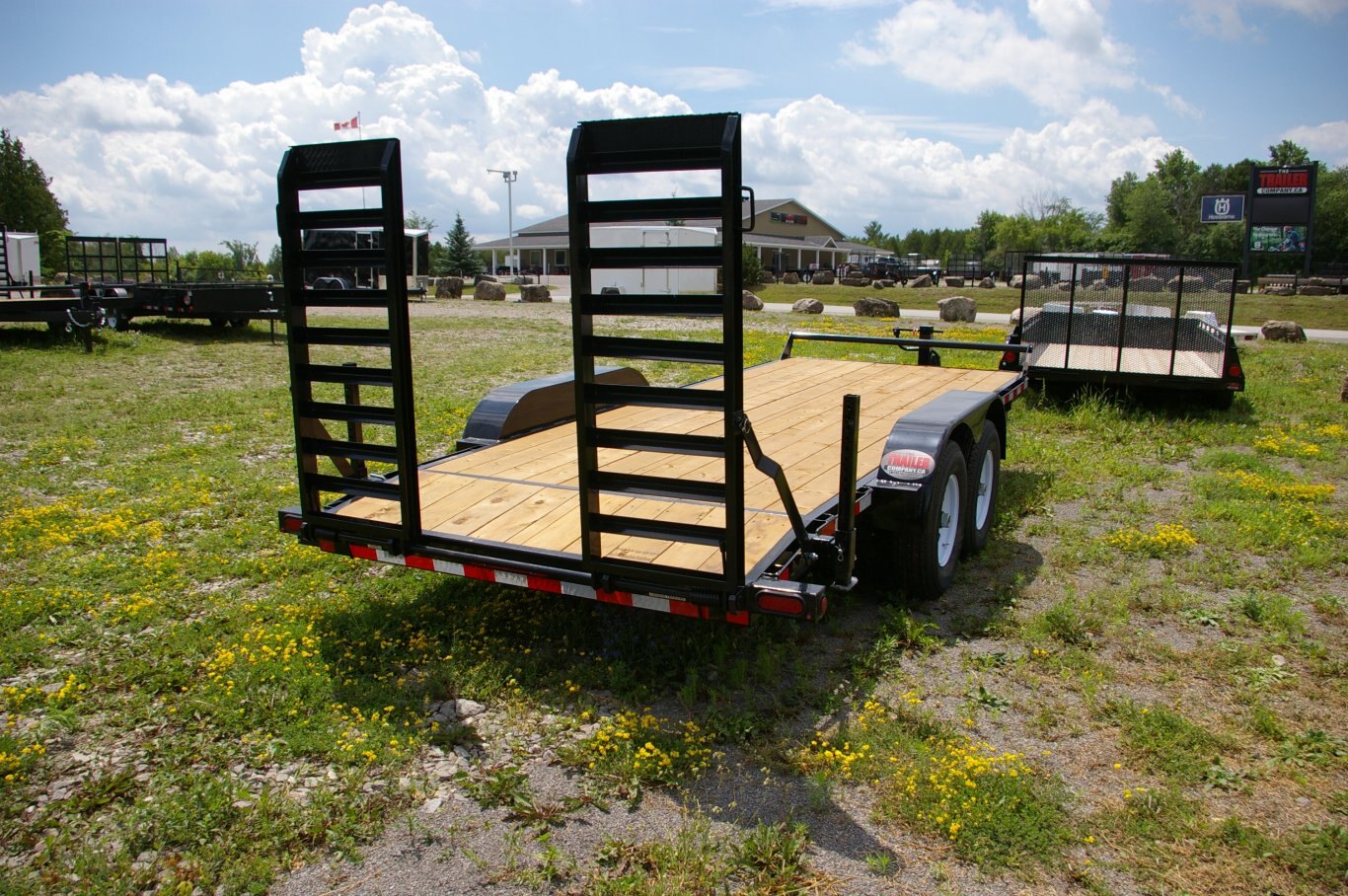 2025 7X18 EQUIPMENT TRAILER, TANDEM AXLE, STEEL, BLACK, 15119GVWR 