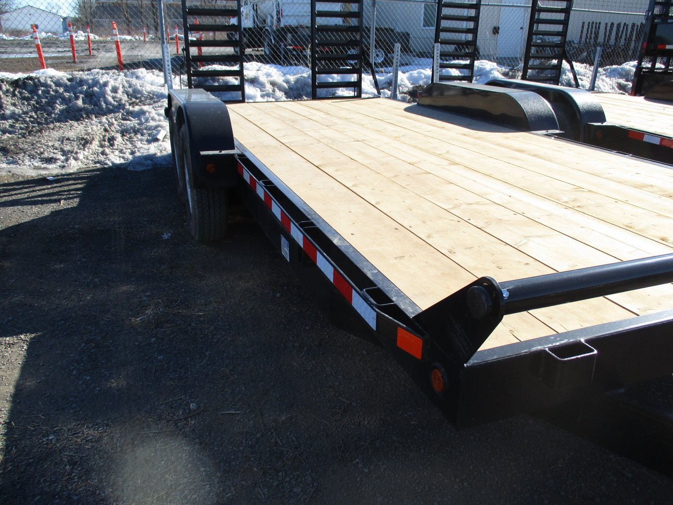 2025 7X18 EQUIPMENT TRAILER, TANDEM AXLE, STEEL, BLACK, 15119GVWR 