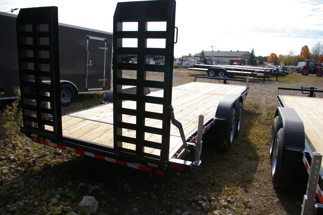 2025 7X24 EQUIPMENT TRAILER, TANDEM AXLE, STEEL, BLACK, 17280GVWR 