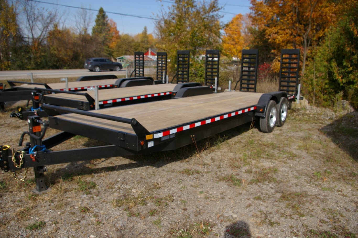 2025 7X24 EQUIPMENT TRAILER, TANDEM AXLE, STEEL, BLACK, 17280GVWR