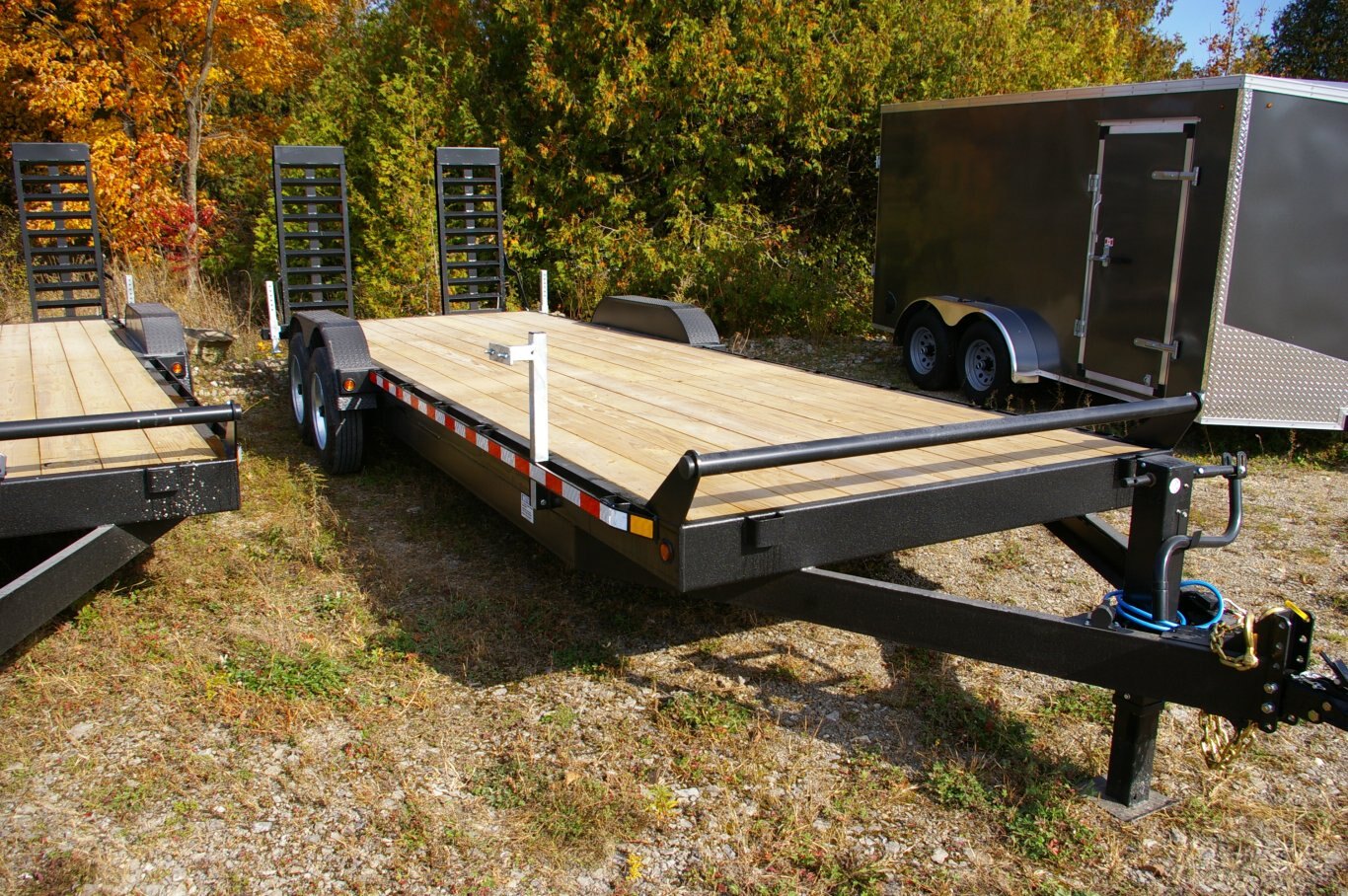 2025 7X24 EQUIPMENT TRAILER, TANDEM AXLE, STEEL, BLACK, 17280GVWR 