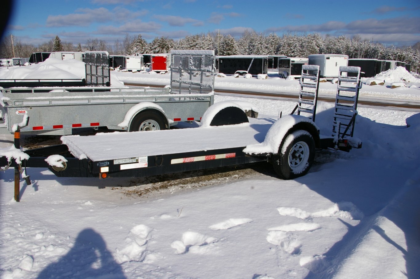 2017 USED EQUIPMENT TRAILER, SINGLE AXLE, 2, 2 5/16, Equipment Trailer, Black,