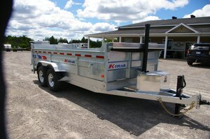 2026 82X16 DUMP TRAILER, TANDEM AXLE, GALVANIZED, GALVANIZED, SILVER, 14000GVWR 
