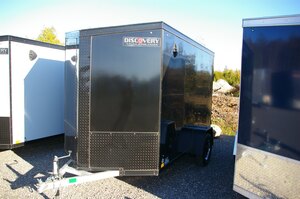 2026 6X10 CARGO TRAILER, REAR RAMP, ALUMINUM, 78, RAMP, ALUMINUM, BLACK, 2990GVWR 
