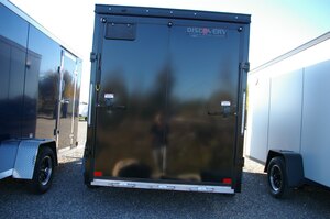 2026 6X10 CARGO TRAILER, REAR RAMP, ALUMINUM, 78, RAMP, ALUMINUM, BLACK, 2990GVWR 