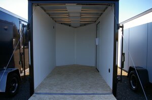 2026 6X10 CARGO TRAILER, REAR RAMP, ALUMINUM, 78, RAMP, ALUMINUM, BLACK, 2990GVWR 