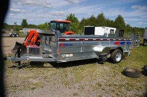 2026 82X16 DUMP TRAILER, TANDEM AXLE, GALVANIZED, GALVANIZED, SILVER, 16000GVWR 