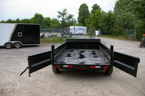 2026 6X10 DUMP TRAILER, TANDEM AXLE, STEEL, BLACK, 7055GVWR 