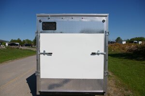 2026 6X12 CARGO TRAILER, SINGLE AXLE, REAR RAMP, 78, REAR RAMP, STEEL, WHITE, 2990GVWR 
