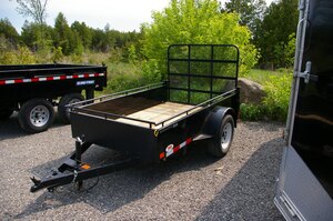 2026 5X8 UTILITY TRAILER, SINGLE AXLE, STEEL, BLACK, 2990GVWR 