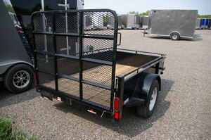 2026 5X8 UTILITY TRAILER, SINGLE AXLE, STEEL, BLACK, 2990GVWR 