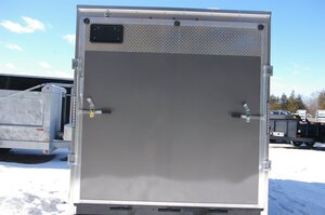 2026 7X14 CARGO TRAILER, TANDEM AXLE, REAR RAMP, 84, REAR RAMP, STEEL, CHARCOAL, 10141GVWR 