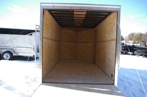 2026 7X14 CARGO TRAILER, TANDEM AXLE, REAR RAMP, 84, REAR RAMP, STEEL, CHARCOAL, 10141GVWR 