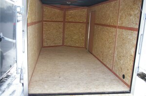 2026 7X14 CARGO TRAILER, TANDEM AXLE, REAR RAMP, 84, REAR RAMP, STEEL, BLACK, 10141GVWR 