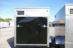 2026 6X12 CARGO TRAILER, SINGLE AXLE, REAR RAMP, 78, REAR RAMP, STEEL, BLACK, 2990GVWR 