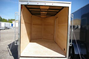 2026 6X12 CARGO TRAILER, SINGLE AXLE, REAR RAMP, 78, REAR RAMP, STEEL, BLACK, 2990GVWR 