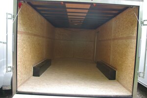2026 8.5X16 CARGO TRAILER, TANDEM AXLE, REAR RAMP, 84, REAR RAMP, STEEL, BLACK, 10141GVWR 
