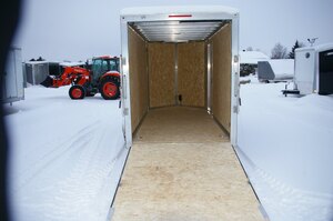2026 6X12 CARGO TRAILER, SINGLE AXLE, REAR RAMP ALUMINUM, REAR RAMP, ALUMINUM, BLACK, 2996GVWR 