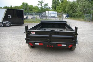 2026 6X10 DUMP TRAILER, TANDEM AXLE, STEEL, BLACK, 7054GVWR 