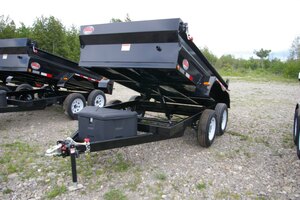 2026 6X10 DUMP TRAILER, TANDEM AXLE, STEEL, BLACK, 7054GVWR 