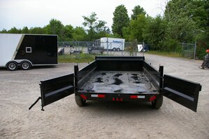 2026 6X10 DUMP TRAILER, TANDEM AXLE, STEEL, BLACK, 7054GVWR 