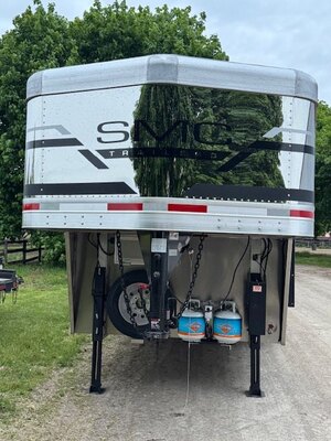 2026 4 HORSE SLANT GN W/ 15 FT LQ, WHITE, 16000GVWR 