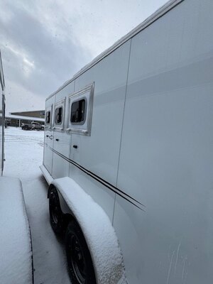 2026 STRIDER SERIES COMBO/SLANT 3 HORSE TRAILER, 90, WHITE, 7000GVWR 