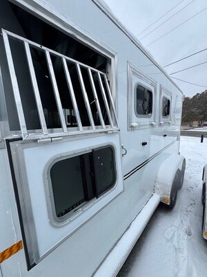 2026 STRIDER SERIES COMBO/SLANT 3 HORSE TRAILER, 90, WHITE, 7000GVWR 