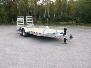 2026 182X14 CAR HAULER EQUIPMENT TRAILER, TANDEM AXLE, GALVANIZED, GALVANIZED, SILVER, 14000GVWR 